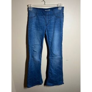 Free‎ People Jeans Womens 28 Blue Denim High Rise Jeans Boho Bell Bottoms *